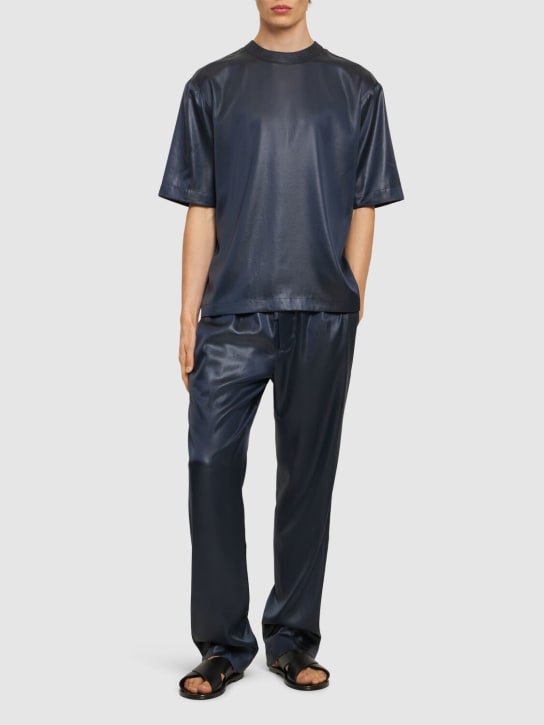LuisaViaRoma NanushkaPantaloni Jogging Larghi In Techno Raso