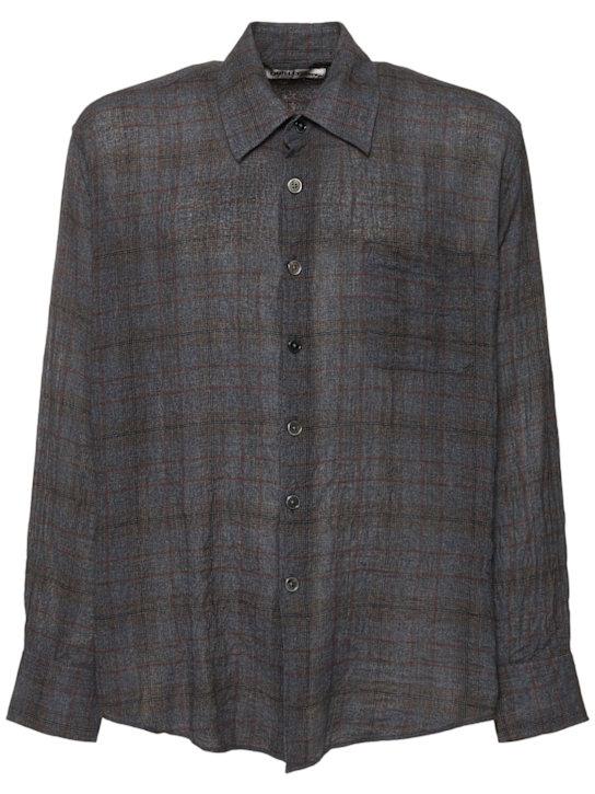 LuisaViaRoma Our LegacyCamicia Above in misto cotone a quadri