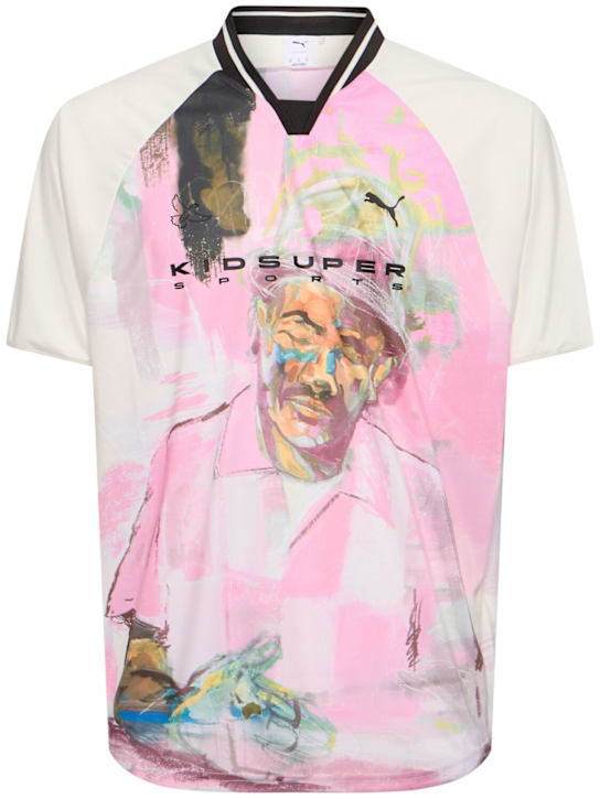 LuisaViaRoma PUMAT-shirt KidSuper Studios in jersey stampa