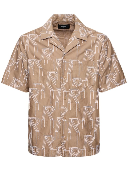 LuisaViaRoma RepresentCamicia manica corta in cotone con ricami