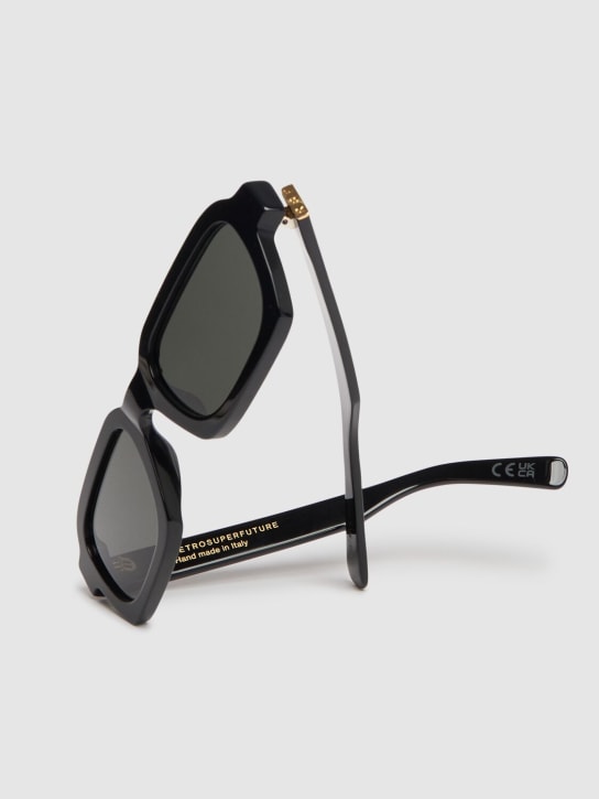 LuisaViaRoma RetrosuperfutureOcchiali Da Sole Caro Black In Acetato