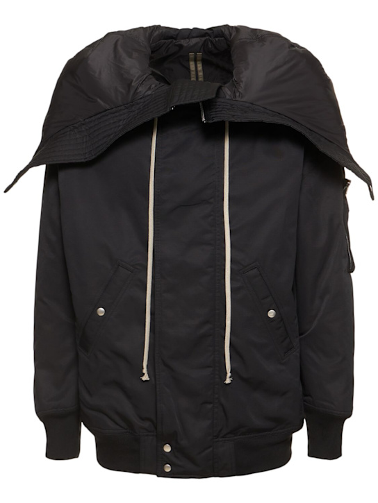 LuisaViaRoma Rick Owens DRKSHDWBomber in nylon con cappuccio