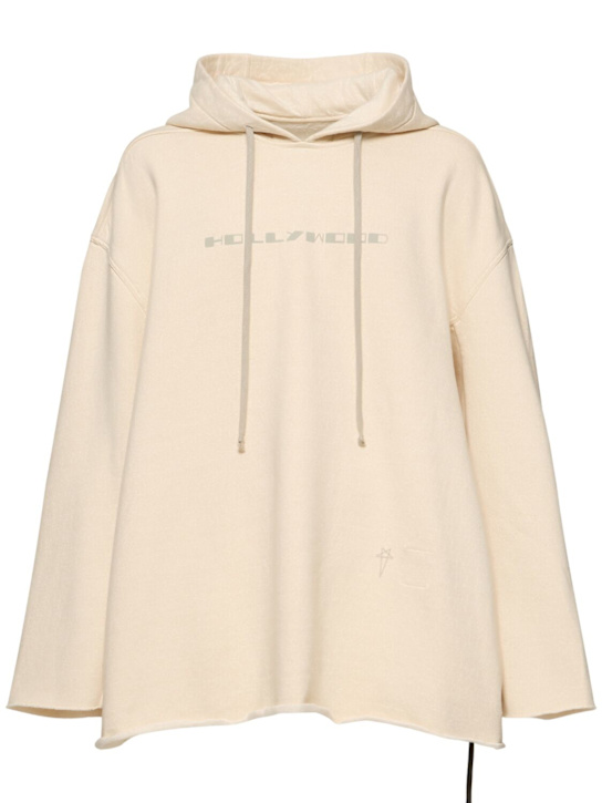 LuisaViaRoma Rick Owens DRKSHDWFelpa Peter con logo e cappuccio