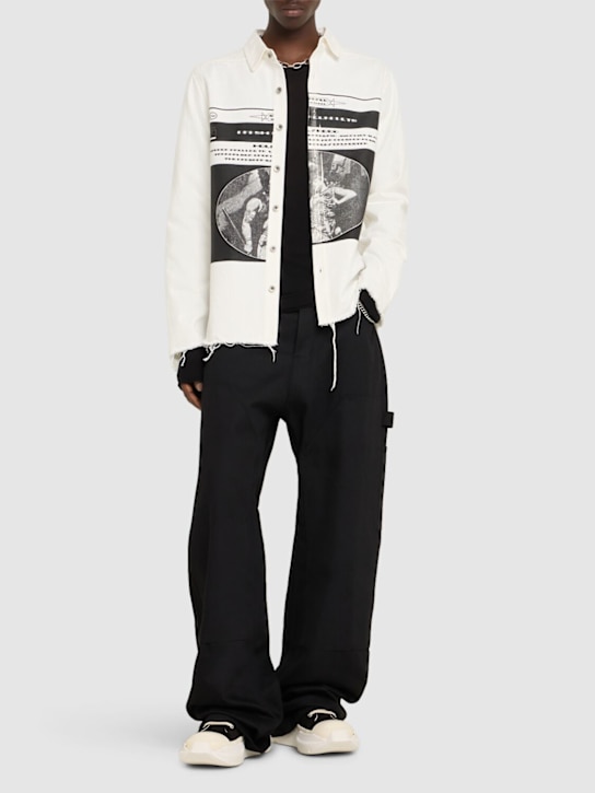 LuisaViaRoma Rick Owens DRKSHDWGiacca In Denim Stampato
