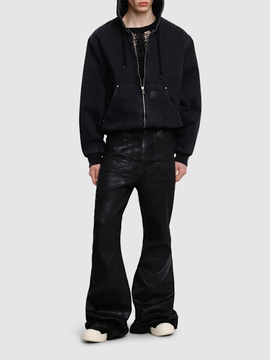 LuisaViaRoma Rick Owens DRKSHDWJeans Bolan Bootcut In Denim Spalmato