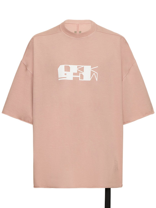 LuisaViaRoma Rick Owens DRKSHDWT-shirt Jumbo in jersey stampato