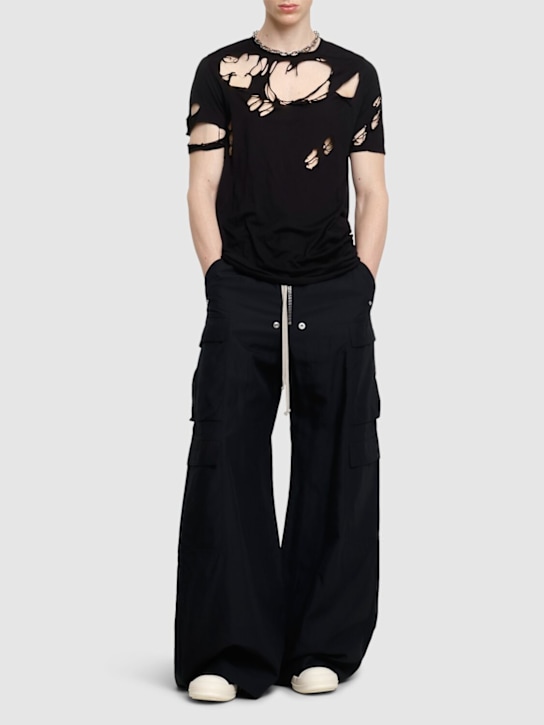 LuisaViaRoma Rick Owens DRKSHDWT-shirt Level T Effetto Distressed