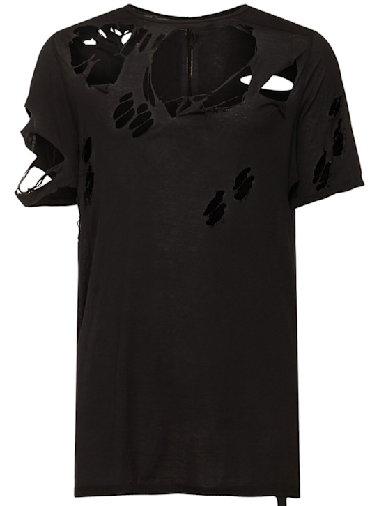LuisaViaRoma Rick Owens DRKSHDWT-shirt Level T effetto distressed