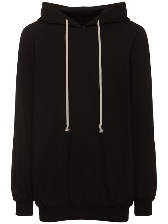 LuisaViaRoma Rick OwensFelpa Hoodie in jersey di cotone