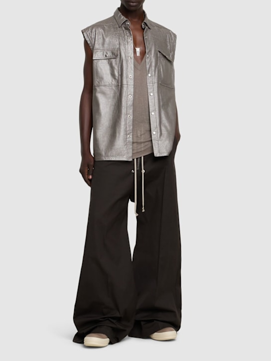 LuisaViaRoma Rick OwensPantaloni Wide Bela In Popeline Di Cotone