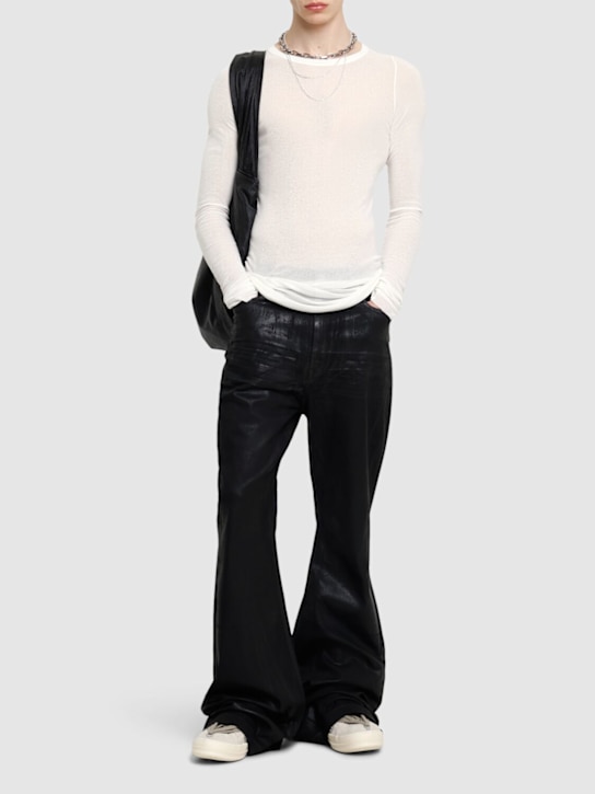 LuisaViaRoma Rick OwensT-shirt In Misto Seta A Costine