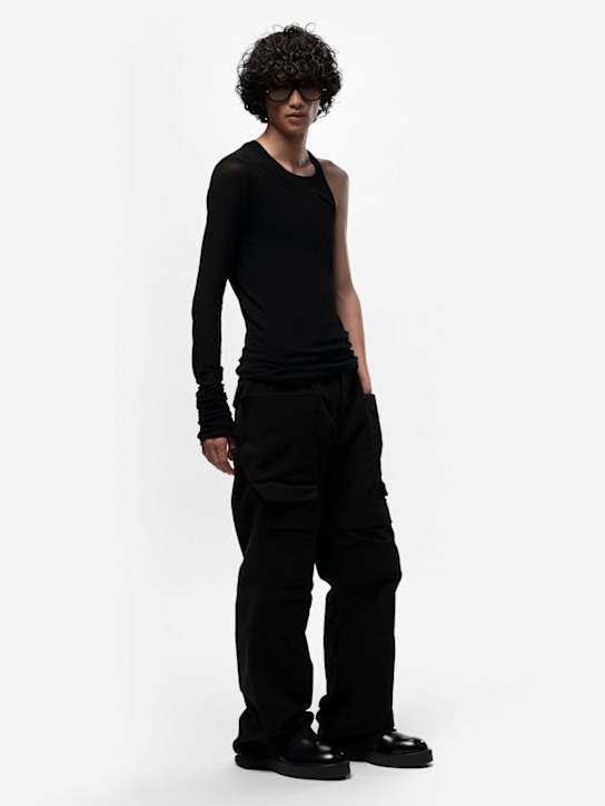 LuisaViaRoma Rick OwensTop Ziggy Banana In Misto Seta