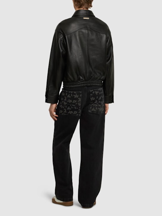 LuisaViaRoma Rough.Jeans Olive A Gamba Larga In Denim