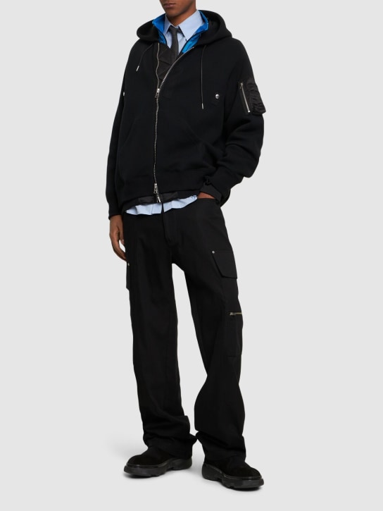 LuisaViaRoma SacaiFelpa In Cotone E Twill Di Nylon / Cappuccio