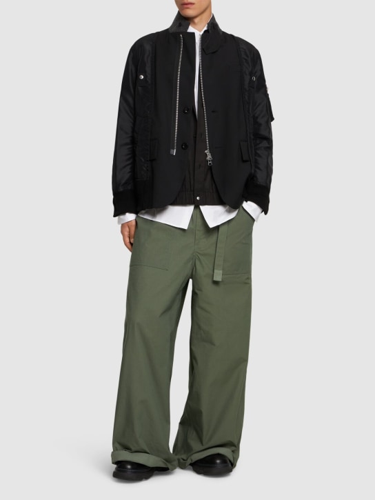 LuisaViaRoma SacaiPantaloni Larghi Rip Stop In Misto Cotone