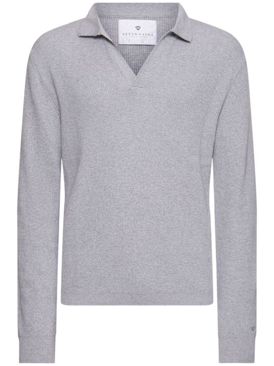 LuisaViaRoma Seven GaugePolo a maniche lunghe in cotone a costine