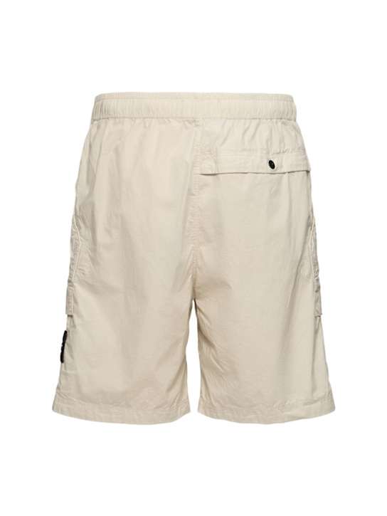 LuisaViaRoma Stone IslandCotton Blend Logo Patch Shorts