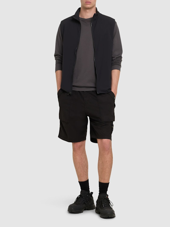 LuisaViaRoma Stone IslandCotton Blend Logo Patch Shorts