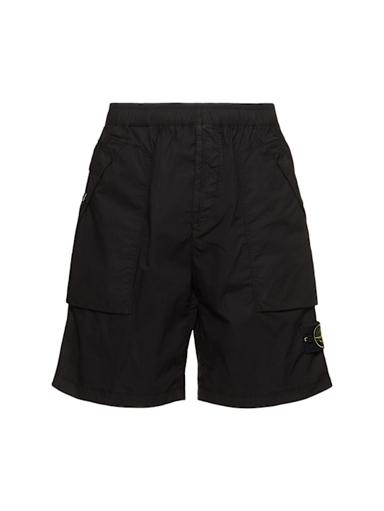 LuisaViaRoma Stone IslandCotton blend logo patch shorts
