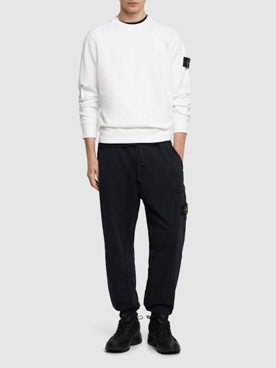 LuisaViaRoma Stone IslandCotton Logo Patch Sweatpants