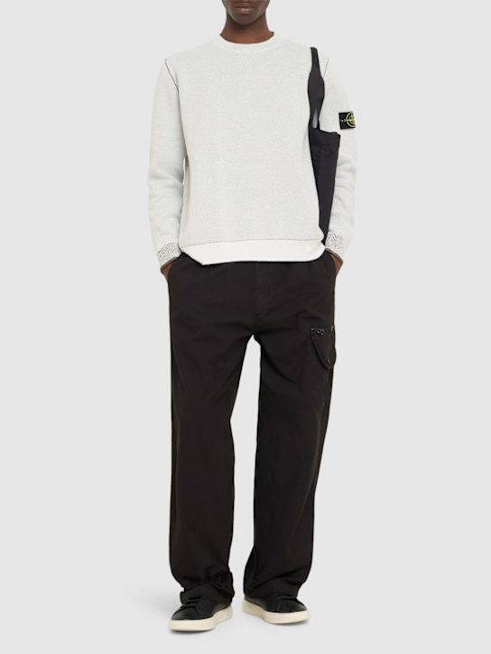 LuisaViaRoma Stone IslandCrewneck Cotton Blend Sweatshirt
