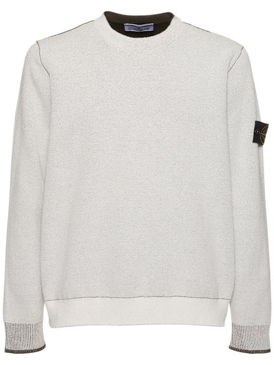 LuisaViaRoma Stone IslandCrewneck cotton blend sweatshirt