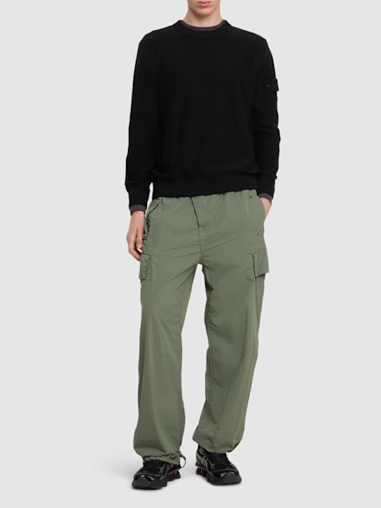 LuisaViaRoma Stone IslandCrewneck Cotton & Cashmere Sweatshirt