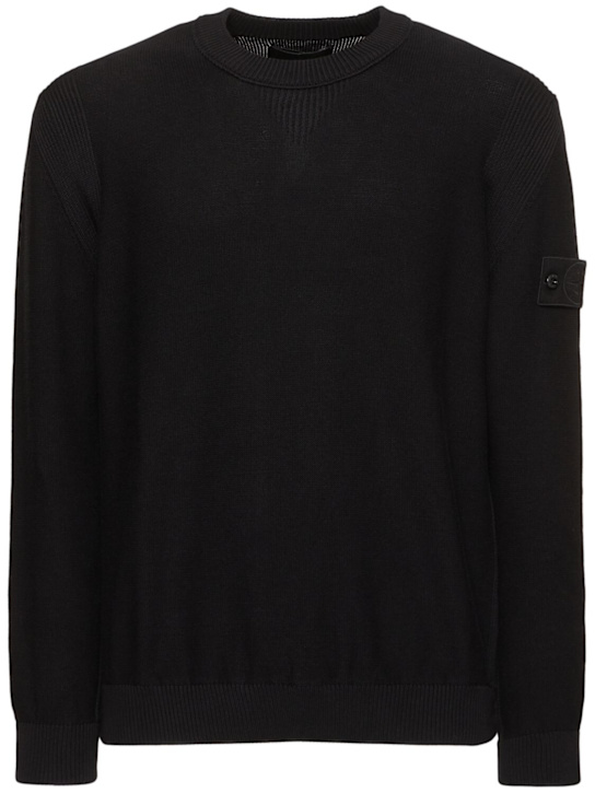 LuisaViaRoma Stone IslandCrewneck Cotton & Cashmere Sweatshirt