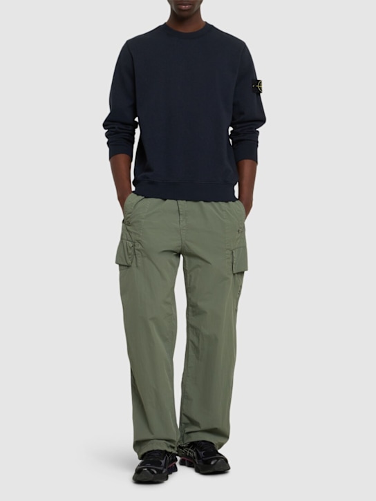 LuisaViaRoma Stone IslandCrewneck Cotton Sweatshirt