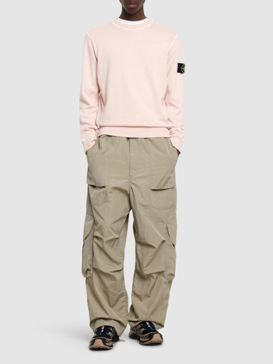 LuisaViaRoma Stone IslandCrewneck Cotton Sweatshirt