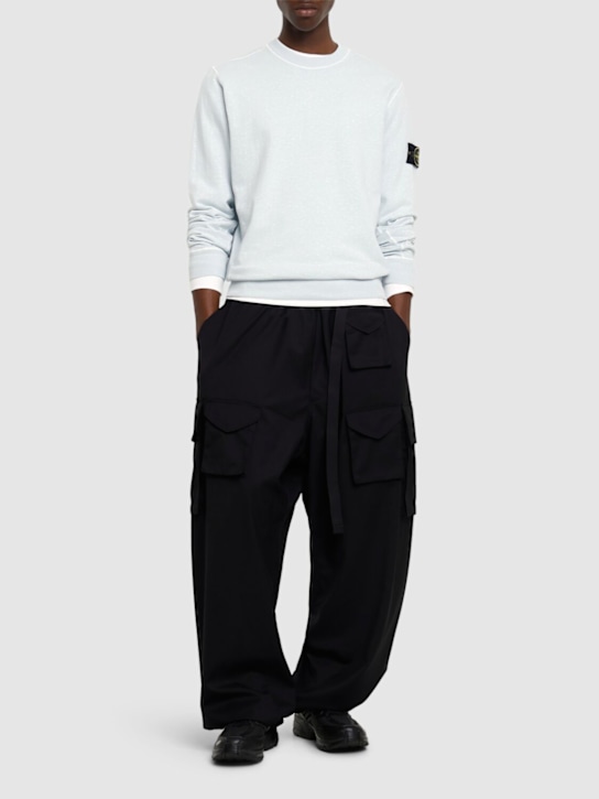 LuisaViaRoma Stone IslandCrewneck Cotton Sweatshirt