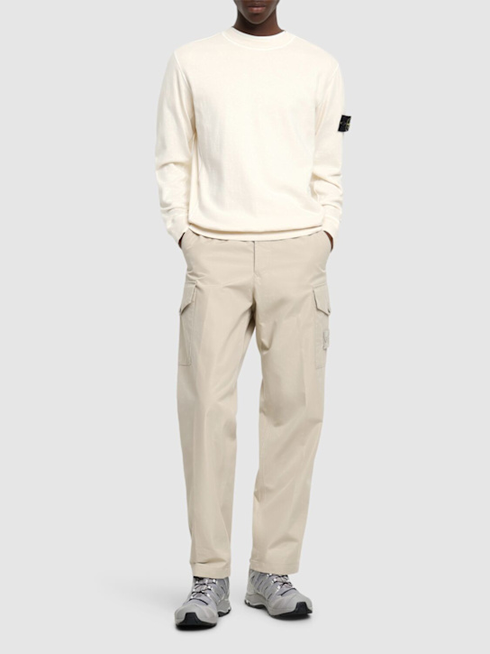 LuisaViaRoma Stone IslandCrewneck Cotton Sweatshirt