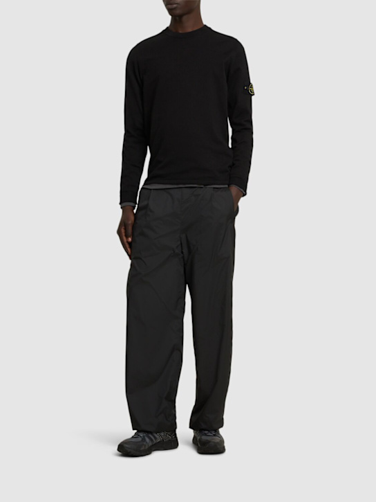 LuisaViaRoma Stone IslandCrewneck Cotton Sweatshirt