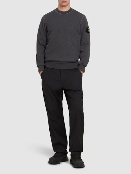LuisaViaRoma Stone IslandCrewneck Cotton Sweatshirt