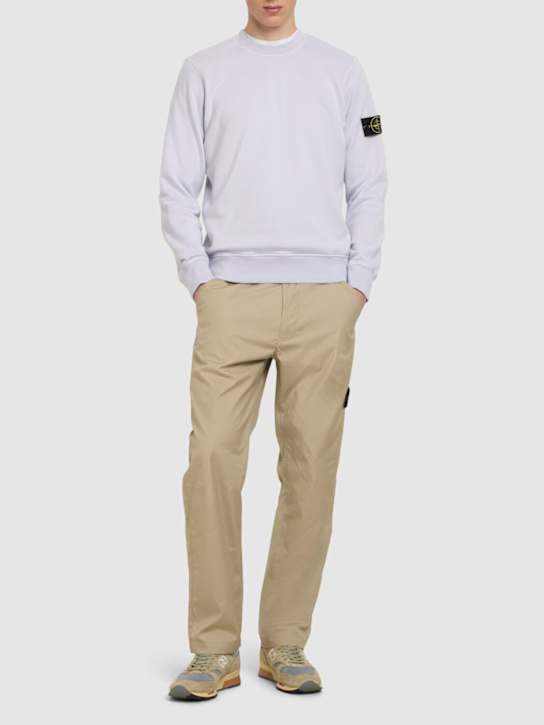 LuisaViaRoma Stone IslandCrewneck Cotton Sweatshirt