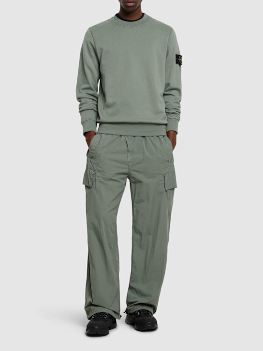 LuisaViaRoma Stone IslandCrewneck Cotton Sweatshirt