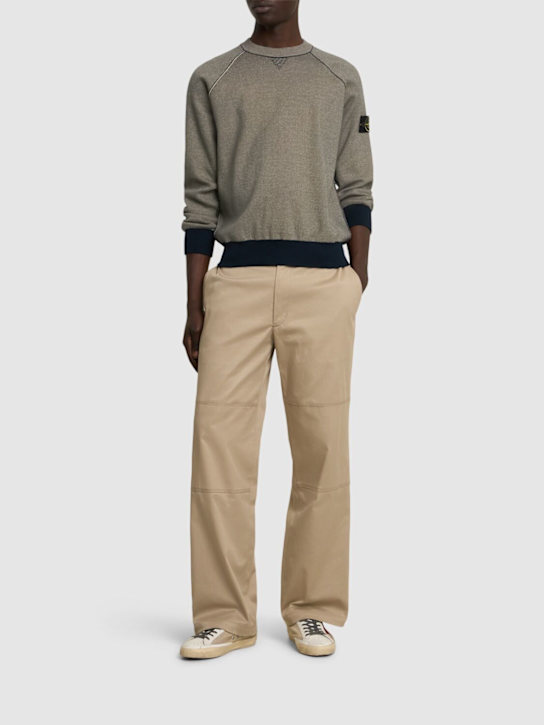 LuisaViaRoma Stone IslandCrewneck Logo Patch Sweatshirt