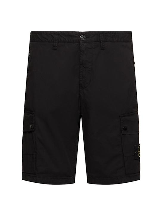 LuisaViaRoma Stone IslandStretch cotton logo patch shorts