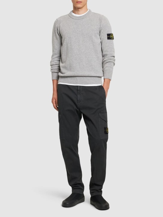 LuisaViaRoma Stone IslandTapered Stretch Cotton Pants