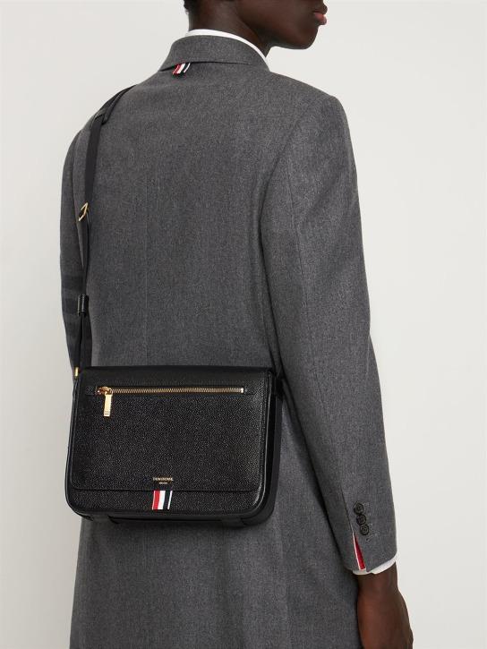 LuisaViaRoma Thom BrowneBorsa Reporter Con Tracolla In Webbing In Tinta