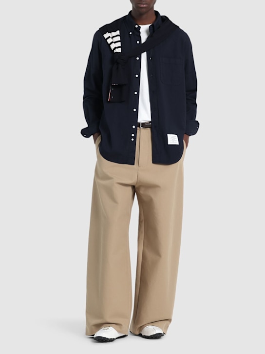 LuisaViaRoma Thom BrowneCamicia Dritta Oxford In Cotone