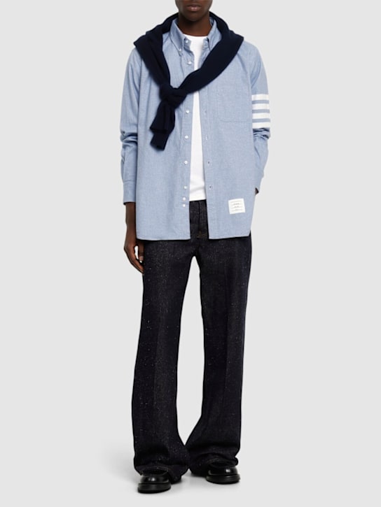 LuisaViaRoma Thom BrowneCamicia In Cotone Con 4 Bar