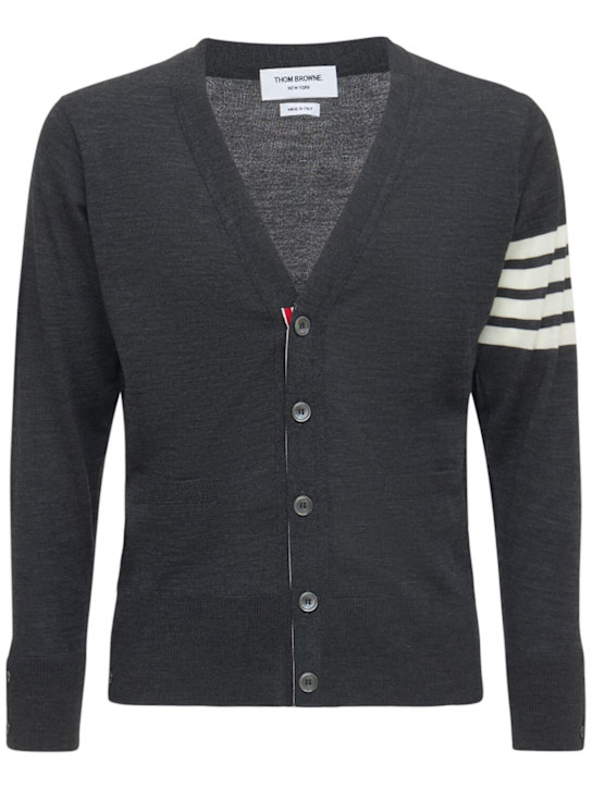 LuisaViaRoma Thom BrowneCardigan 4-Bar in maglia di lana