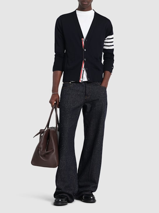 LuisaViaRoma Thom BrowneCardigan 4-Bar In Maglia Di Lana