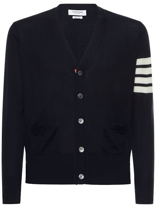LuisaViaRoma Thom BrowneCardigan 4-Bar in maglia di lana