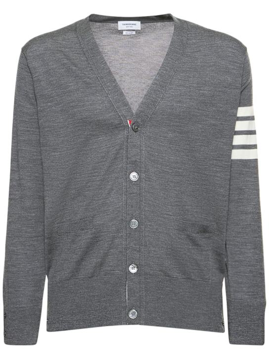 LuisaViaRoma Thom BrowneCardigan 4-Bar in maglia di lana