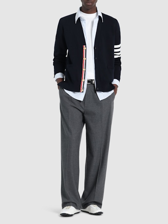 LuisaViaRoma Thom BrowneCardigan In Cotone Punto Milano