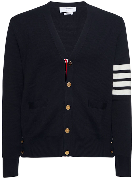 LuisaViaRoma Thom BrowneCardigan in cotone punto Milano