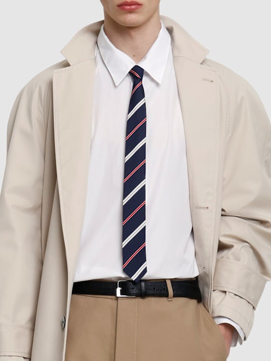 LuisaViaRoma Thom BrowneCravatta In Seta E Cotone A Righe