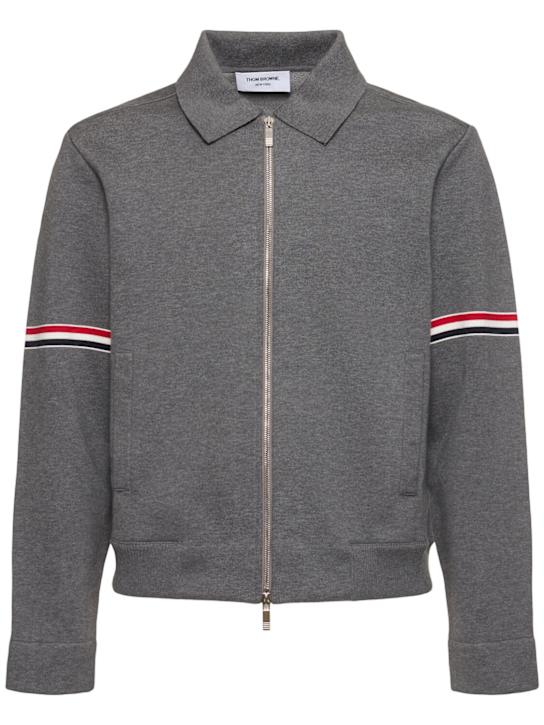 LuisaViaRoma Thom BrowneGiacca in misto cotone con zip